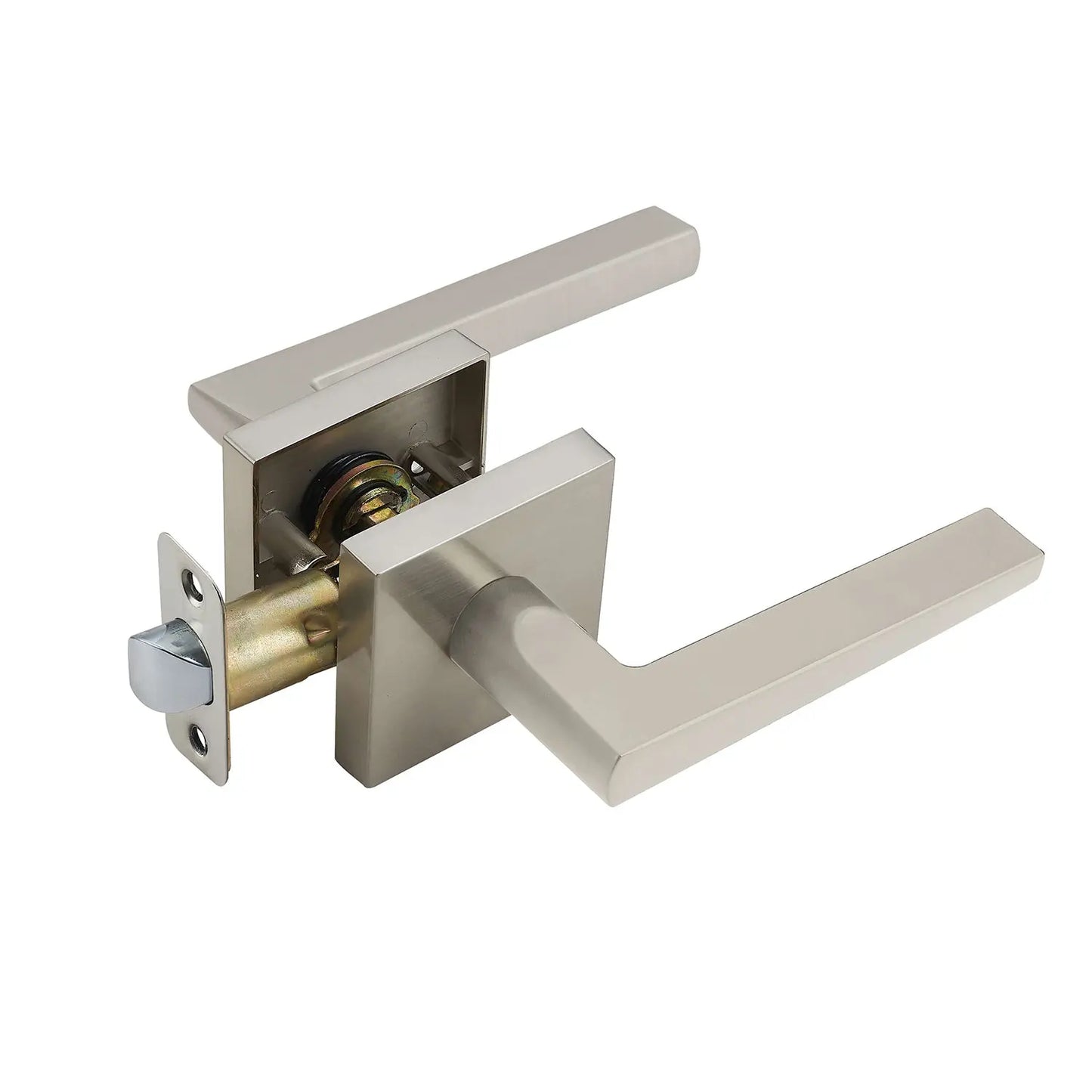 Satin nickel heavy duty lock