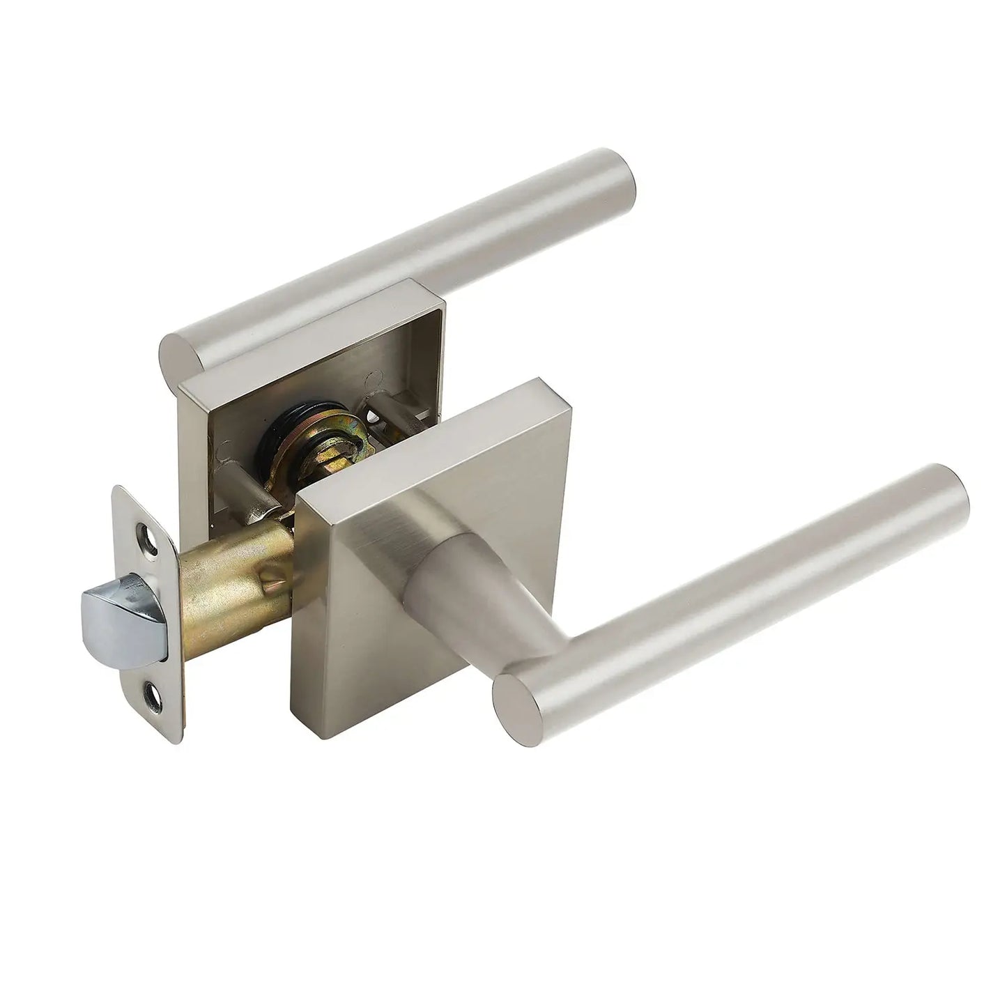 Satin nickel heavy duty lock