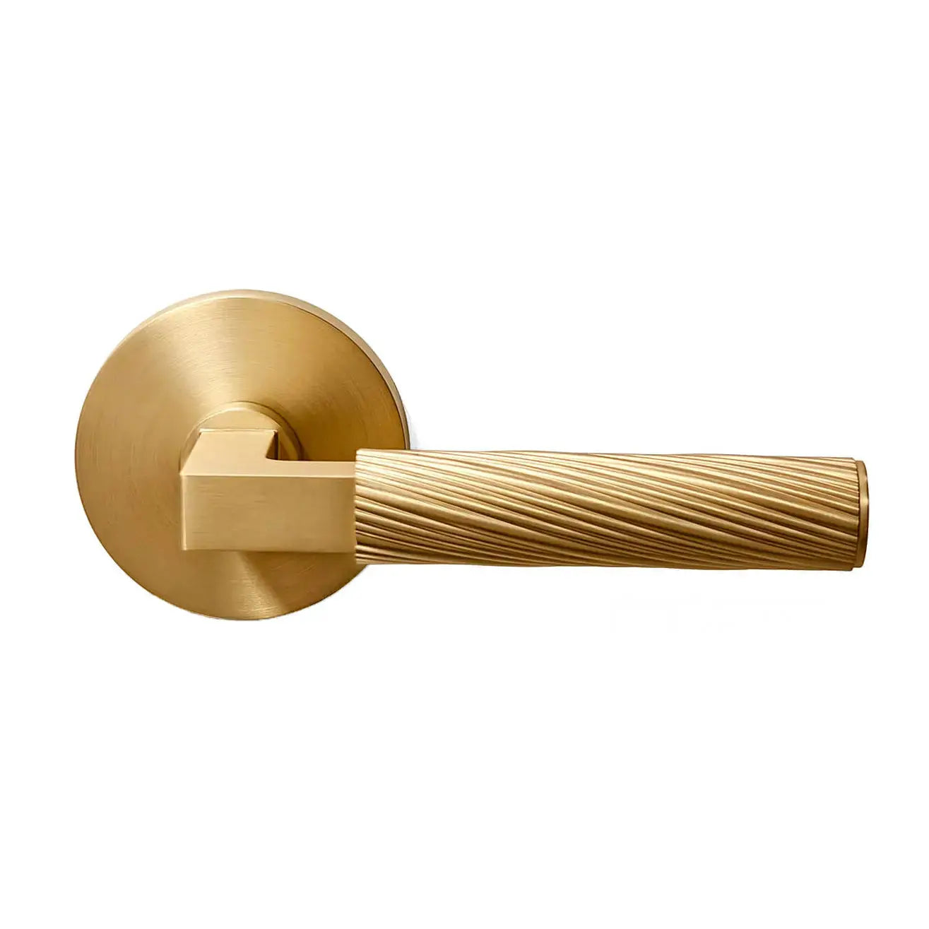 Golden round locking plate vine design door handle picture
