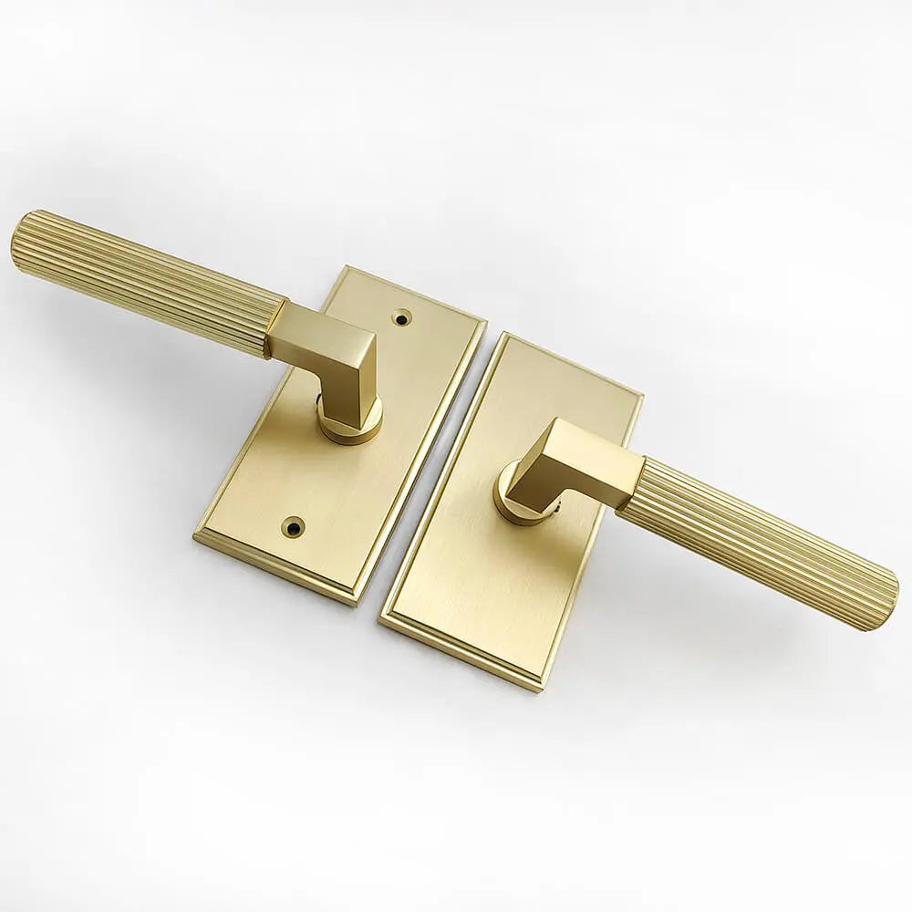 rectangular plate door handle