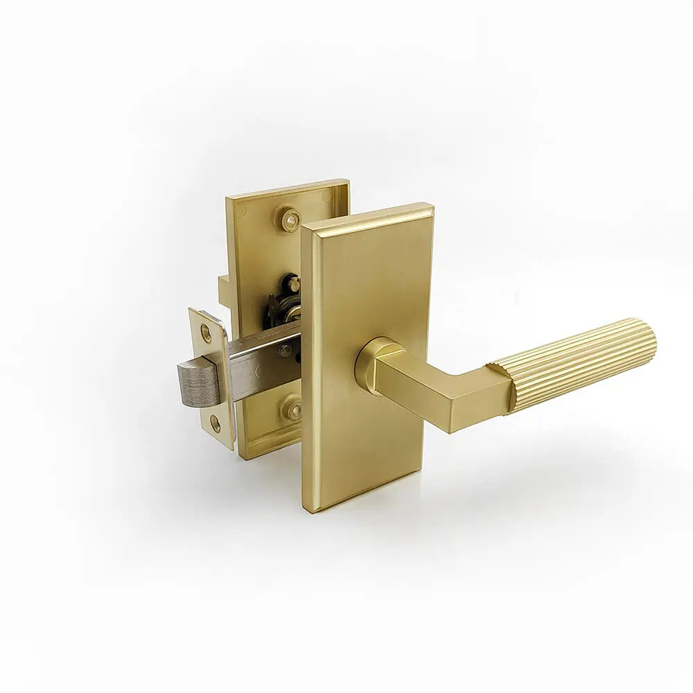rectangular plate door handle
