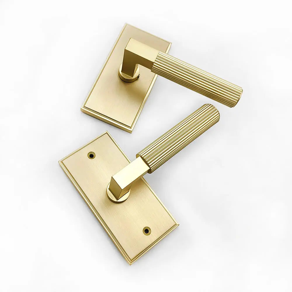 rectangular plate door handle