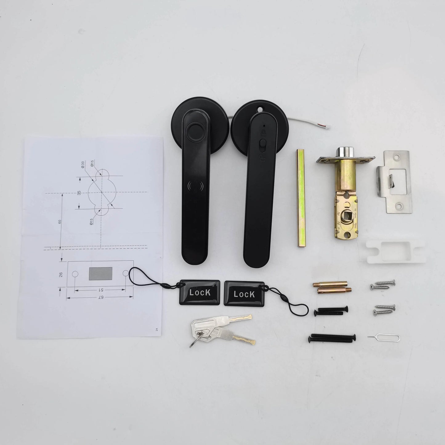 fingerprint smart door lock parts