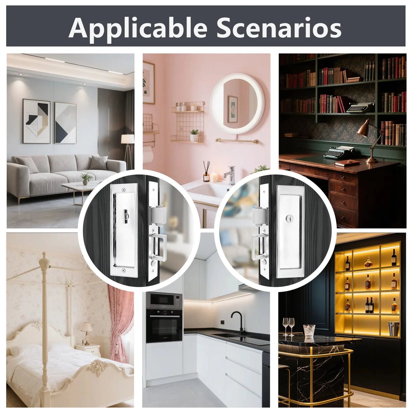 1801 - PN - Sliding Pocket Door Locks zhongshan sunshine hardware Co., Ltd