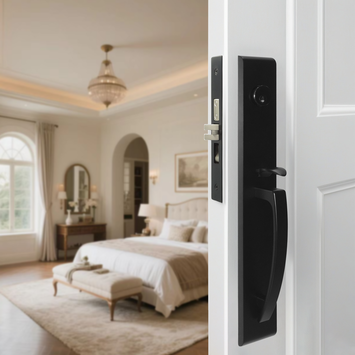 Entry door handleset install on doors