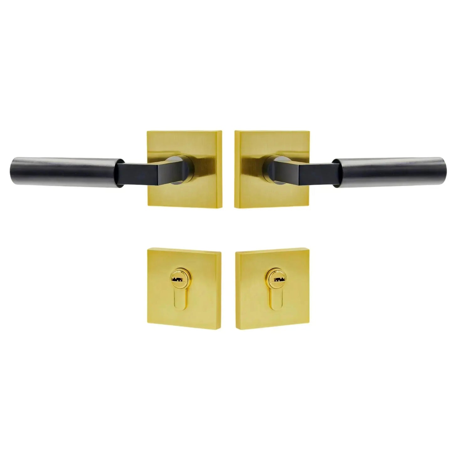 matte black door handle set