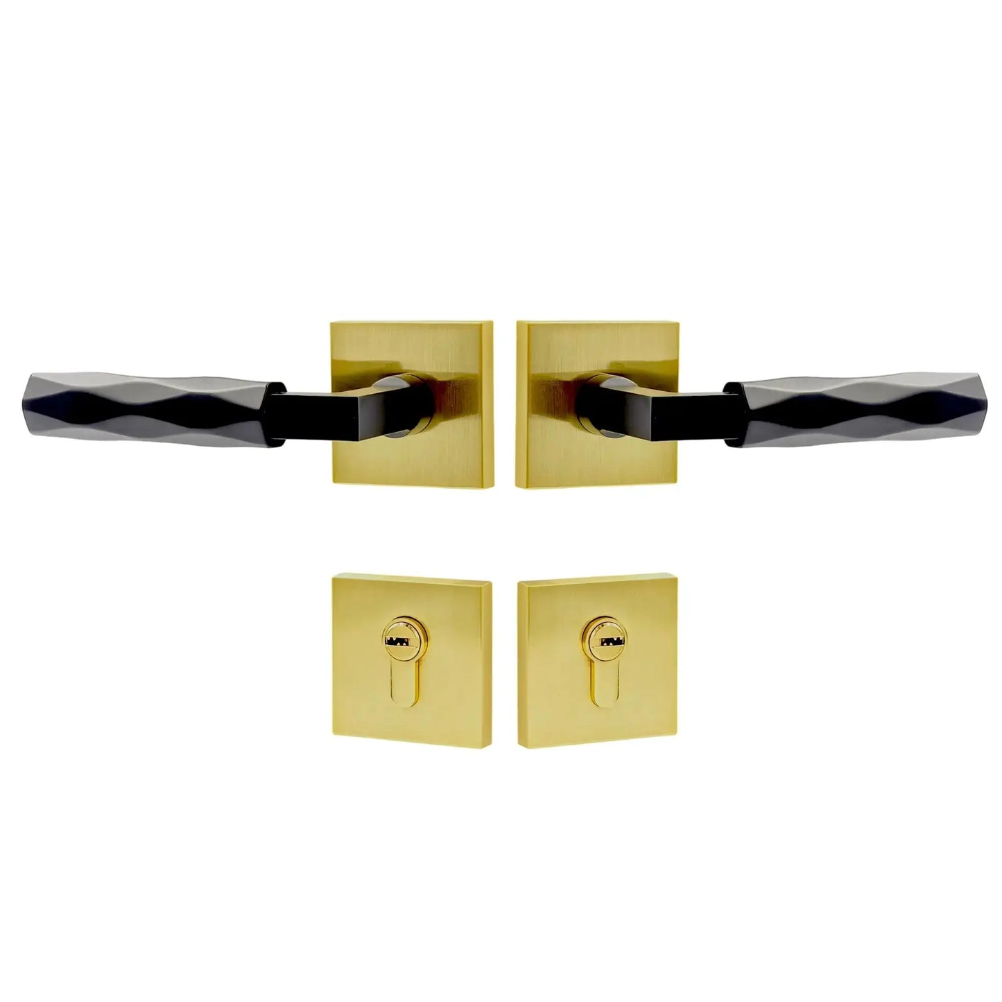 black door handle set