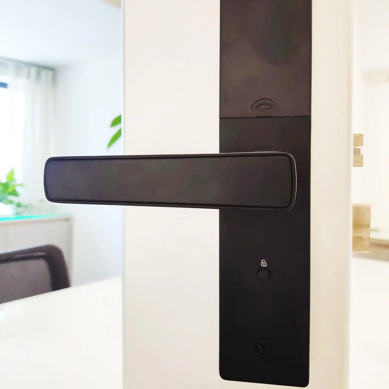 Smart door lock installation effect
