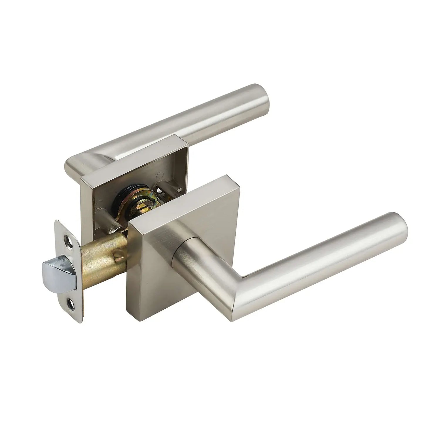 Satin nickel heavy duty lock