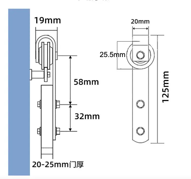 Custom Mini Cabinet Barn Door Hardware Kit usage method