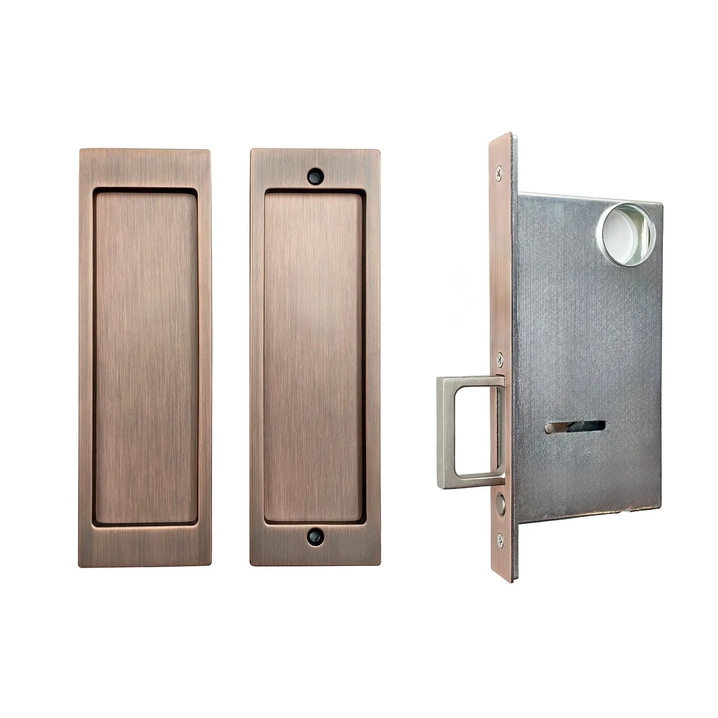 Antique copper passage sliding door lock