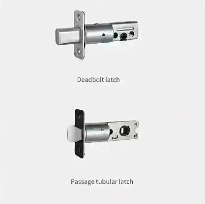 Deadbolt latch and passage tubular latch for handleset and multipoint lock