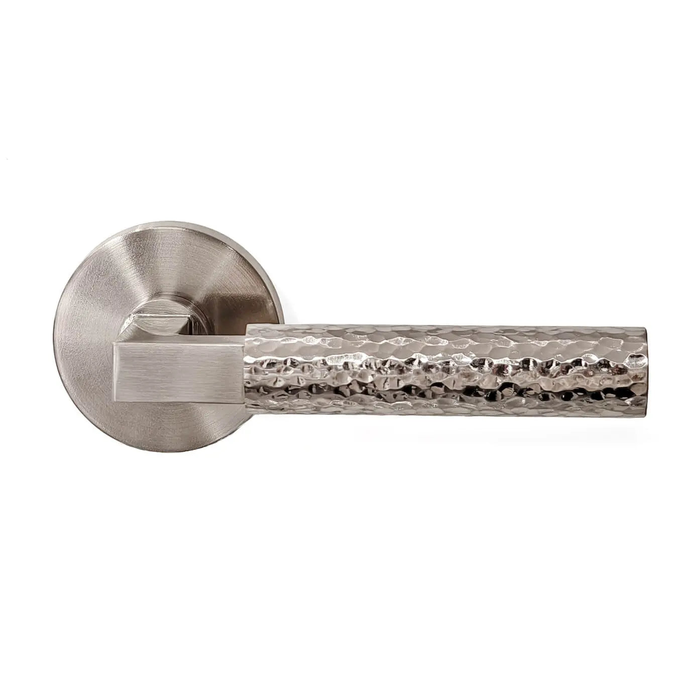 Silver color round lock plate shallow-pitched door handle picture