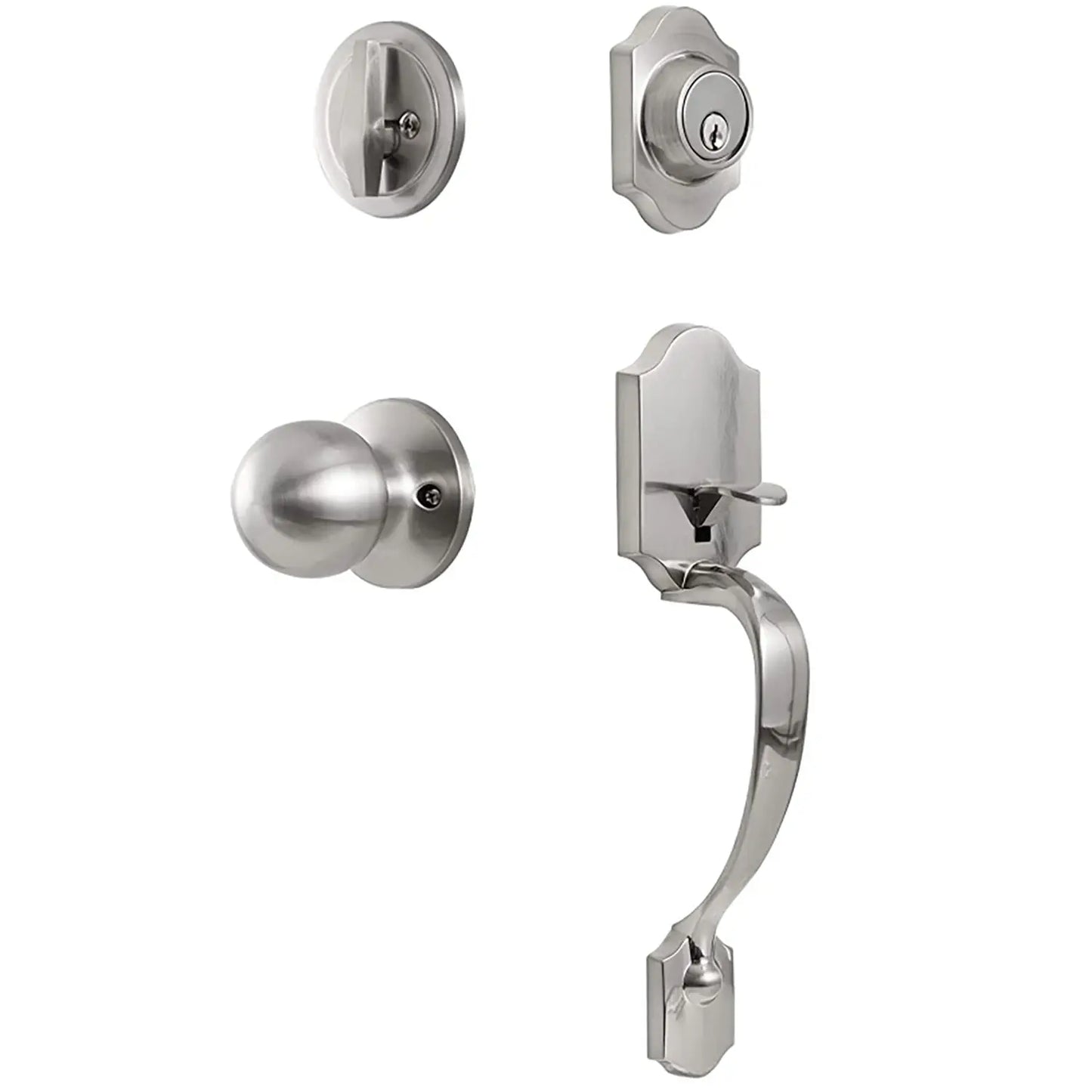 Silver separate Locking Plate Ball Lock Handle Design Entry Door Lock Cover