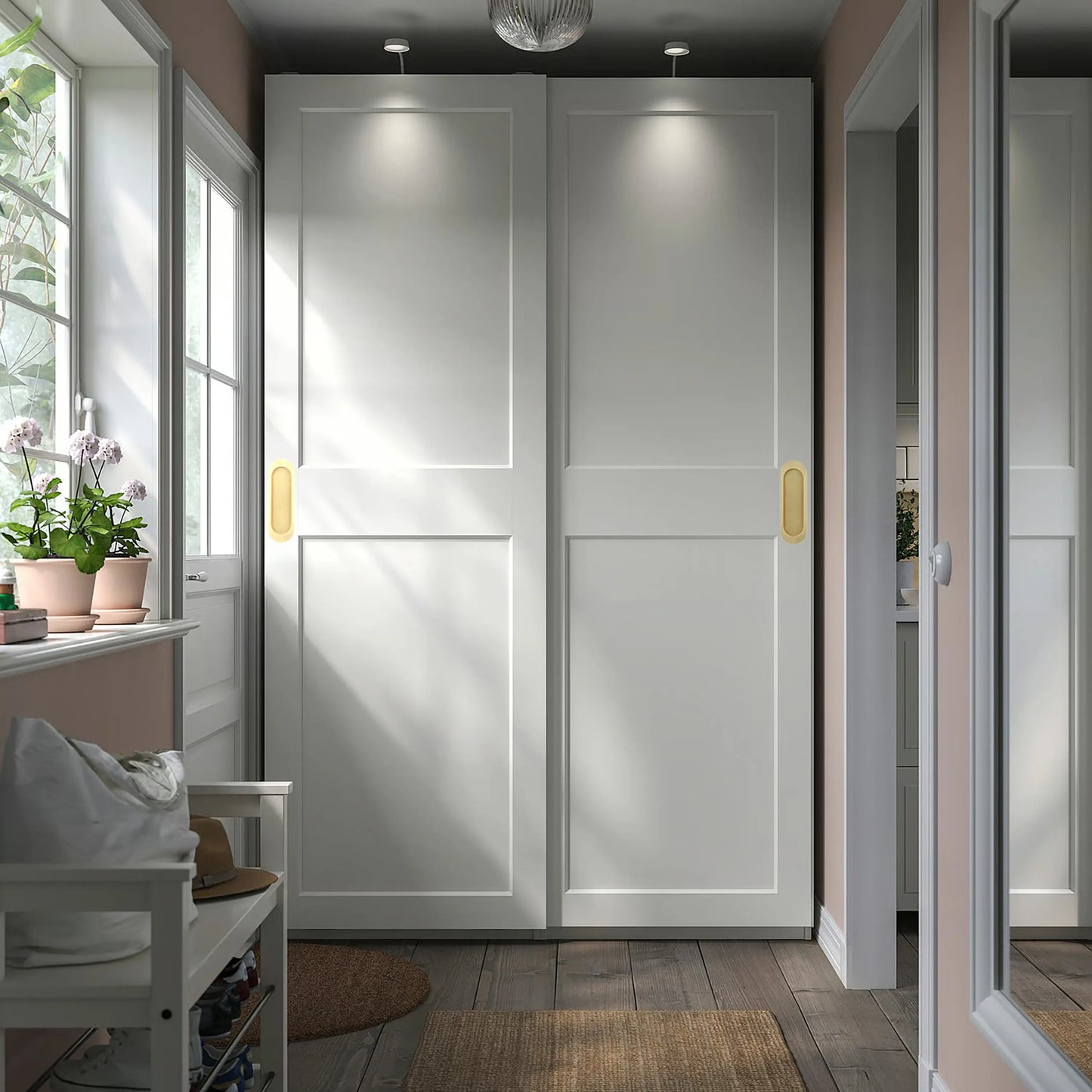 satin brass pocket door locks in the household