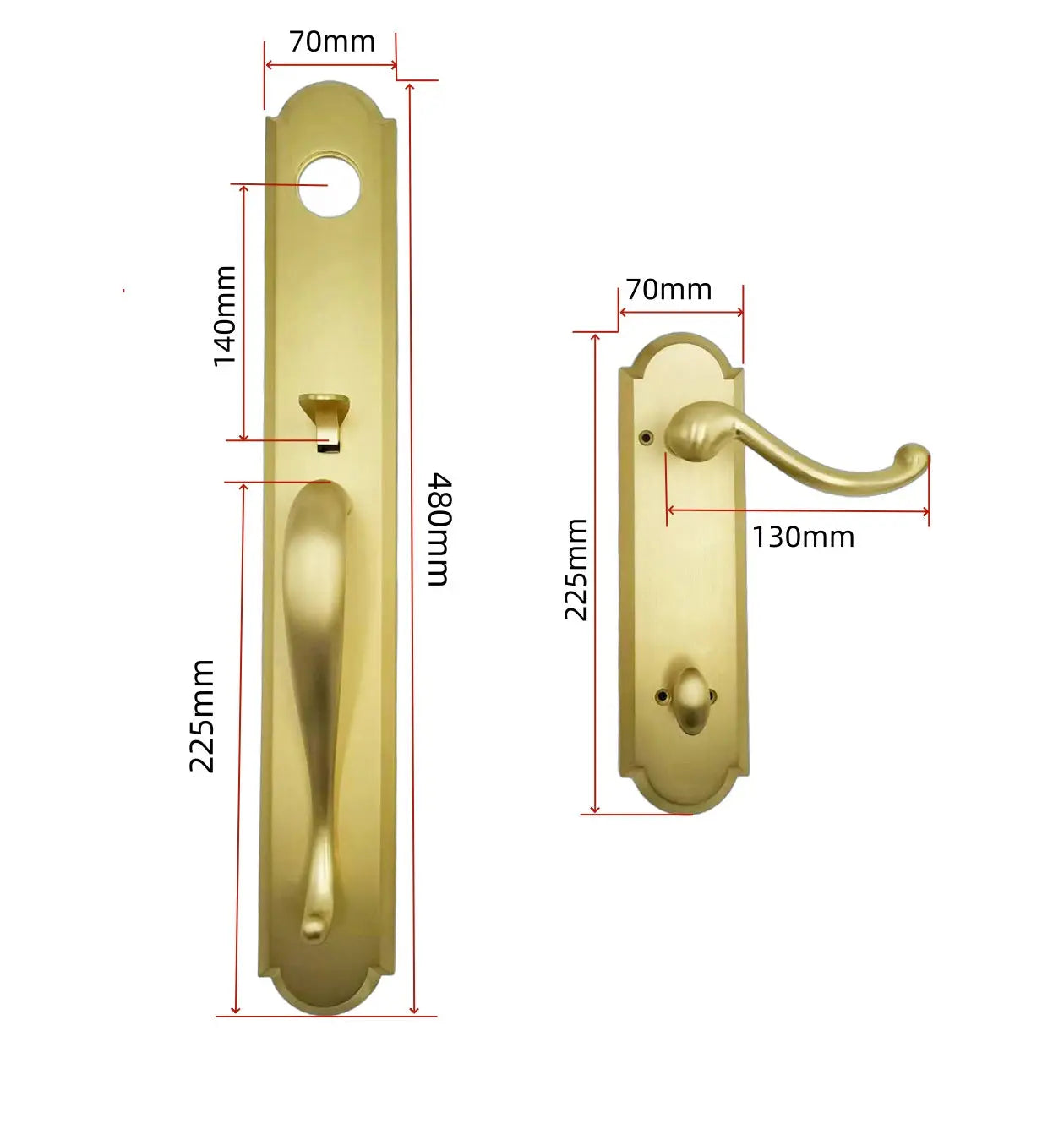 Westminster One-Piece Door Handleset with S Grip and Circolo Rosette with Contempo Comma Lever in Satin Brass zhongshan sunshine hardware Co., Ltd
