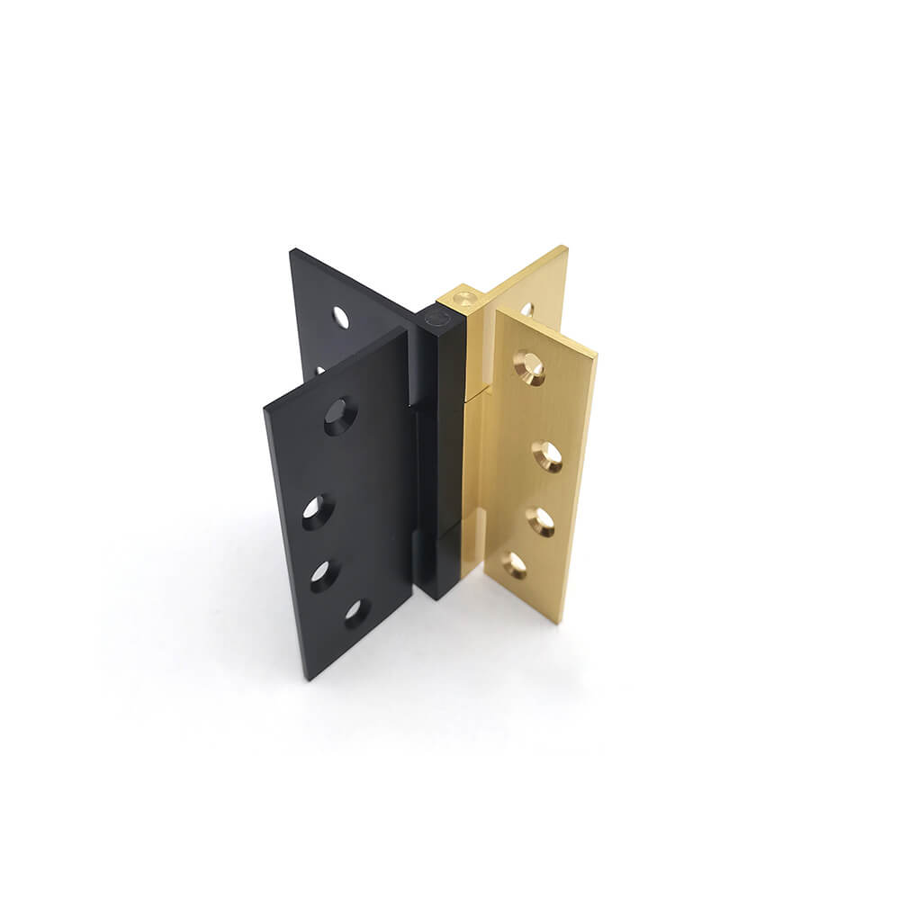 Square Corner 4in*3in*3mm Square Bearing Brass Door Hinge in Satin Brass