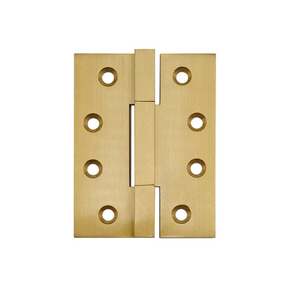 Square Corner 4in*3in*3mm Square Bearing Brass Door Hinge in Satin Brass