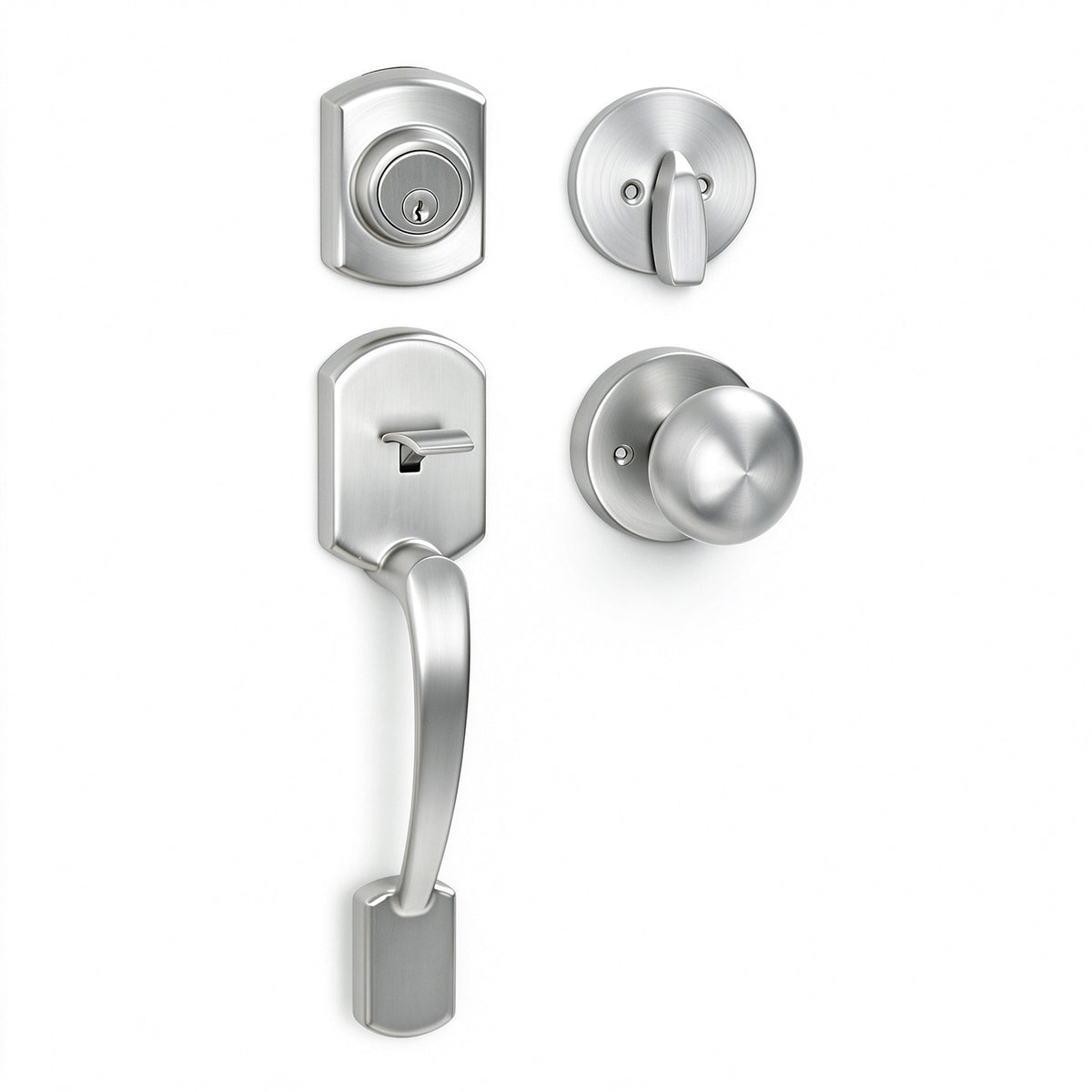 8019-Entry Door Handleset with Knob