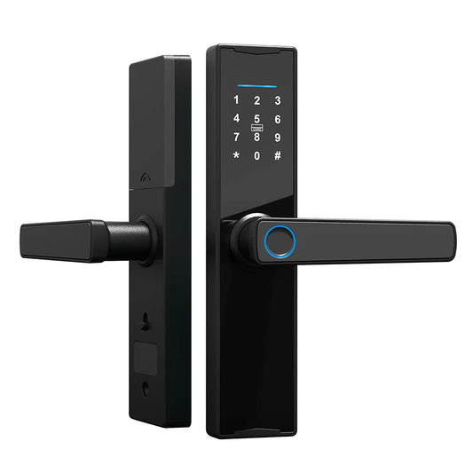 Black Aluminum Alloy Fingerprint Smart Door Lock