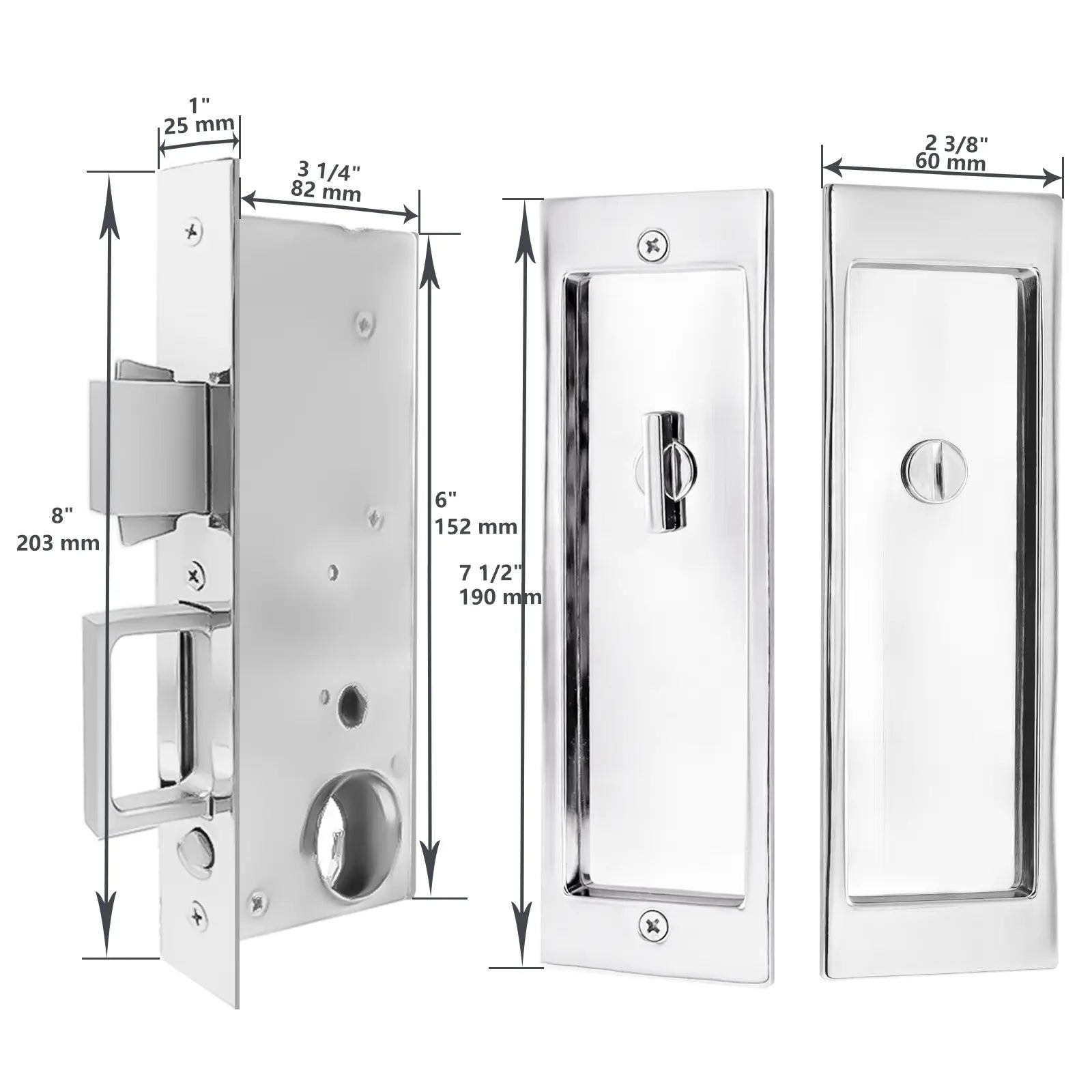 1801 - PN - Sliding Pocket Door Locks zhongshan sunshine hardware Co., Ltd