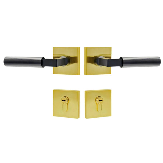 matte black door handle set