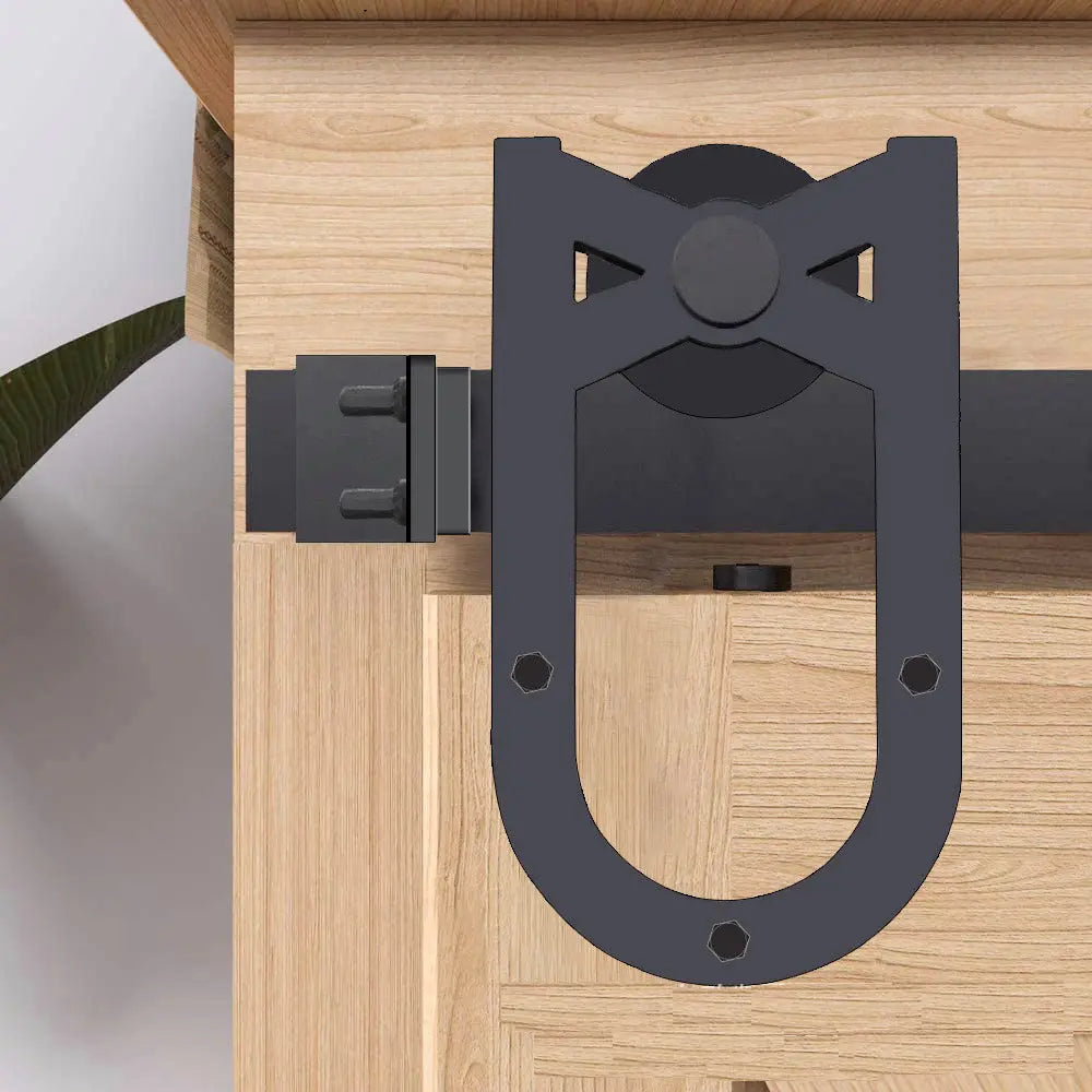 horseshoe shaped cabinet barn door hardware