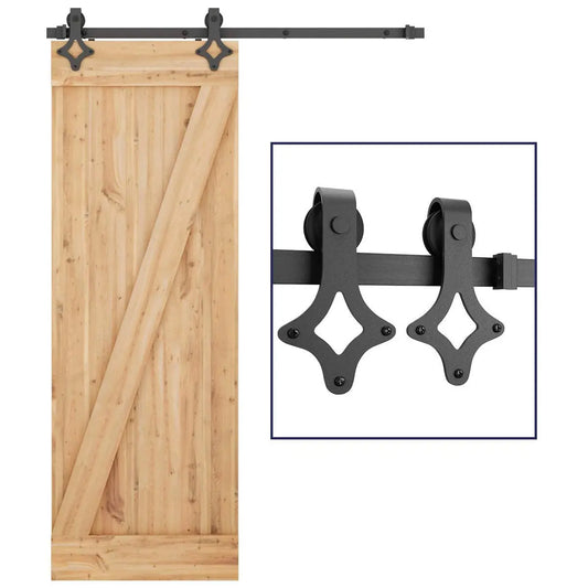 T034-Rhombus Shaped Barn Door Hardware Kit