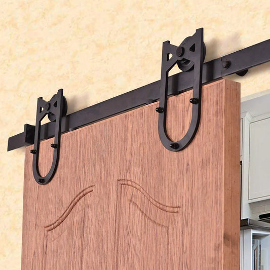T035-Small Horseshoe Barn Door Track and Hardware Kit main picture