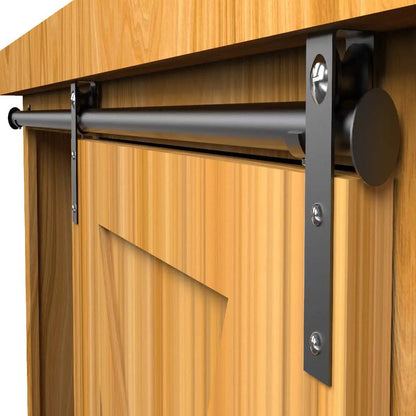 round tube cabinet barn door hardware kit