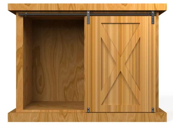 round tube cabinet barn door hardware kit usage scenarois