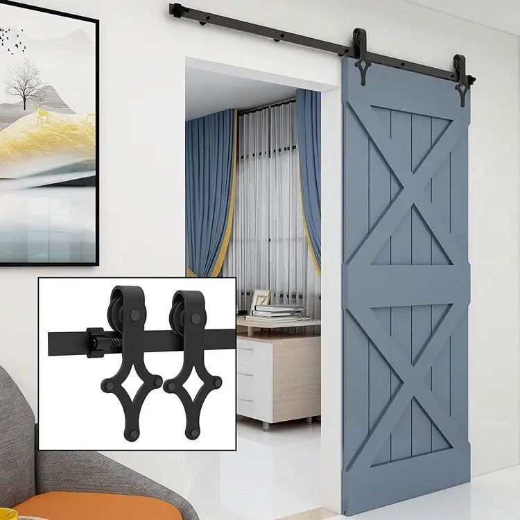 T034-Rhombus Shaped Barn Door Hardware Kit usage place