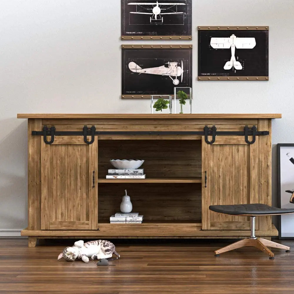 Mini Cabinet Big Horseshoe Barn Door Hardware Kit usage scenarois