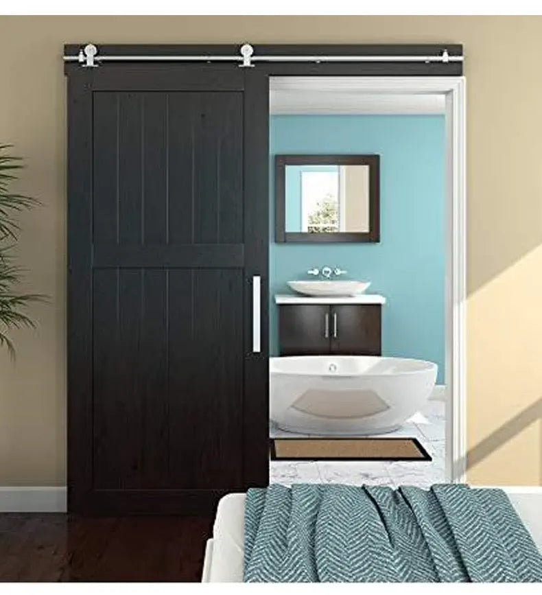 T008S-T Shaped with Round Tube Barn Door Track Hardware Kit usage place