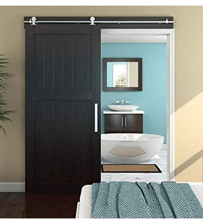 T008S-T Shaped with Round Tube Barn Door Track Hardware Kit usage place