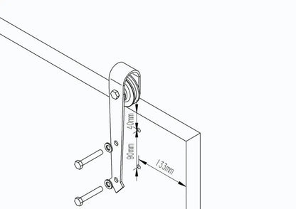 T033-Arrow shaped Barn Door Hardware Kit zhongshan sunshine hardware Co., Ltd