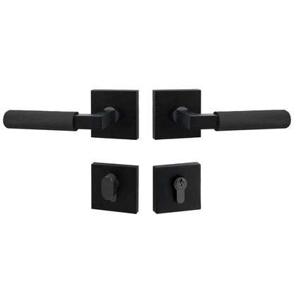 5116 - BL - Rose Door Handle Set