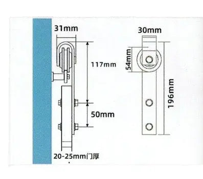 mini classic cabinet barn door hardware kit usage method