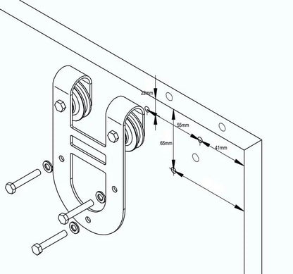 Mini Cabinet Big Horseshoe Barn Door Hardware Kit installation