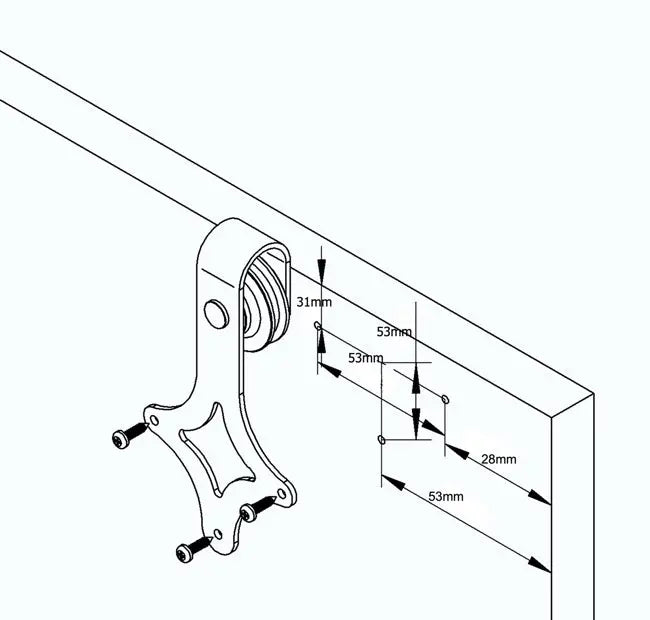 rhombus cabinet barn door hardware kit installation