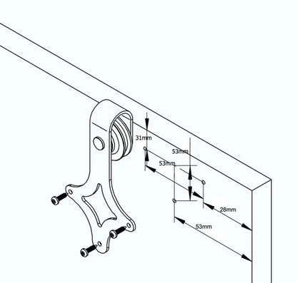 rhombus cabinet barn door hardware kit installation