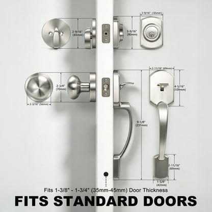 8019-Entry Door Handleset with Knob