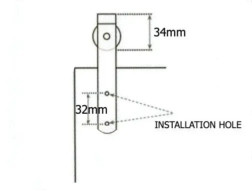 Custom Mini Cabinet Barn Door Hardware Kit installation