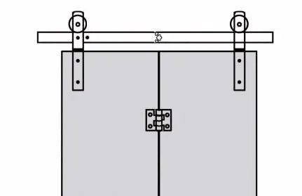 T009-Bifold Barn Door Hardware Kit usage method