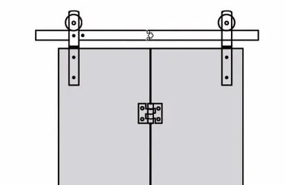 T009-Bifold Barn Door Hardware Kit usage method