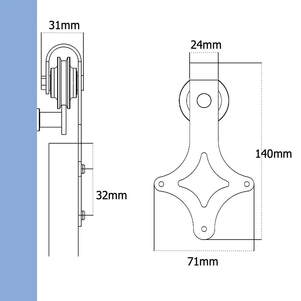 rhombus cabinet barn door hardware kit usage method