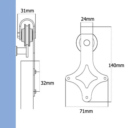 rhombus cabinet barn door hardware kit usage method