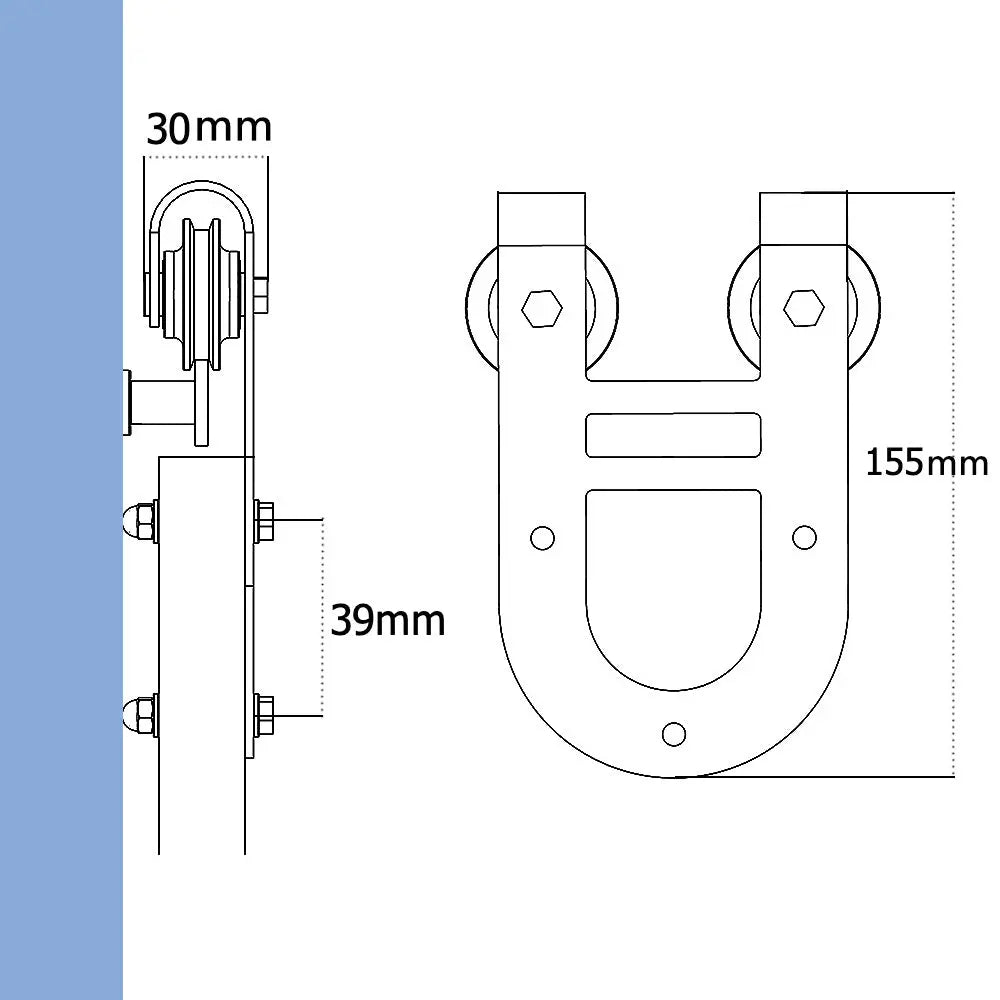 Mini Cabinet Big Horseshoe Barn Door Hardware Kit usage method