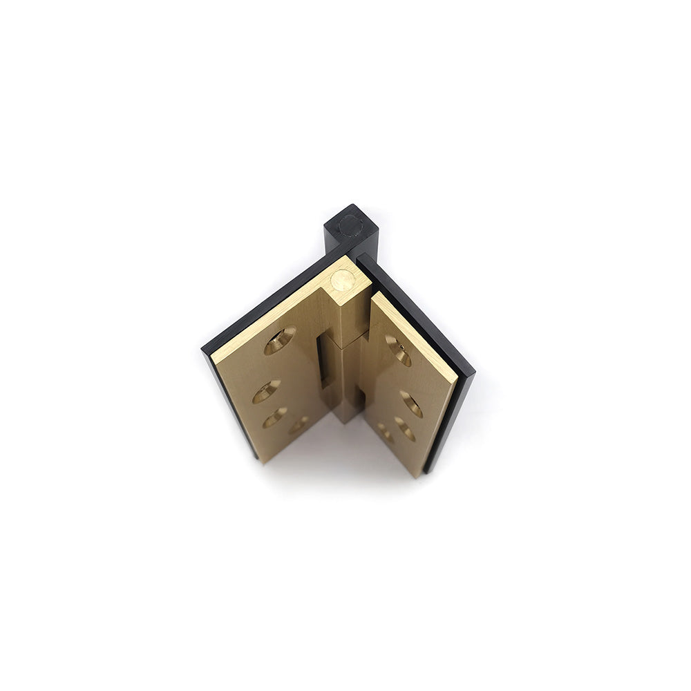 Square Corner 4in*4in*3mm Square Bearing Brass Door Hinge in Matte Black