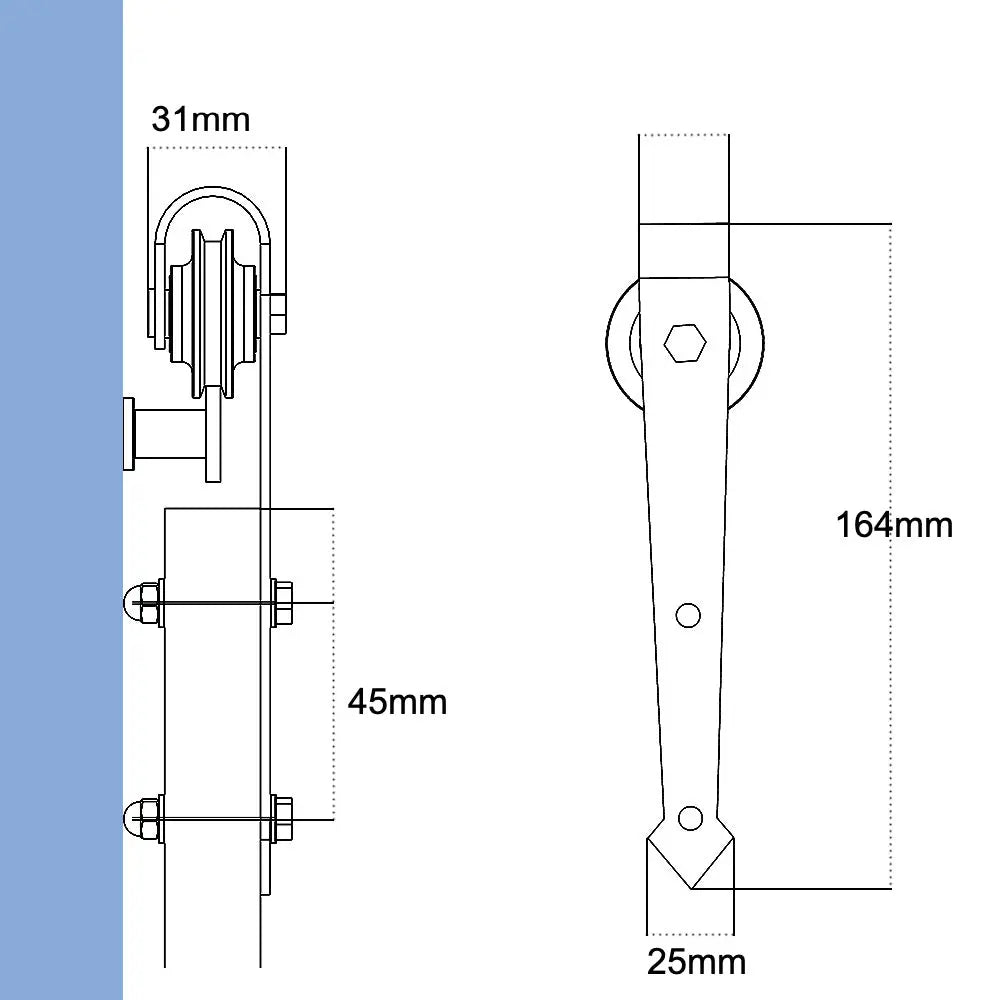 Cabinet Mini Arrow Barn Door Hardware Kit usage method